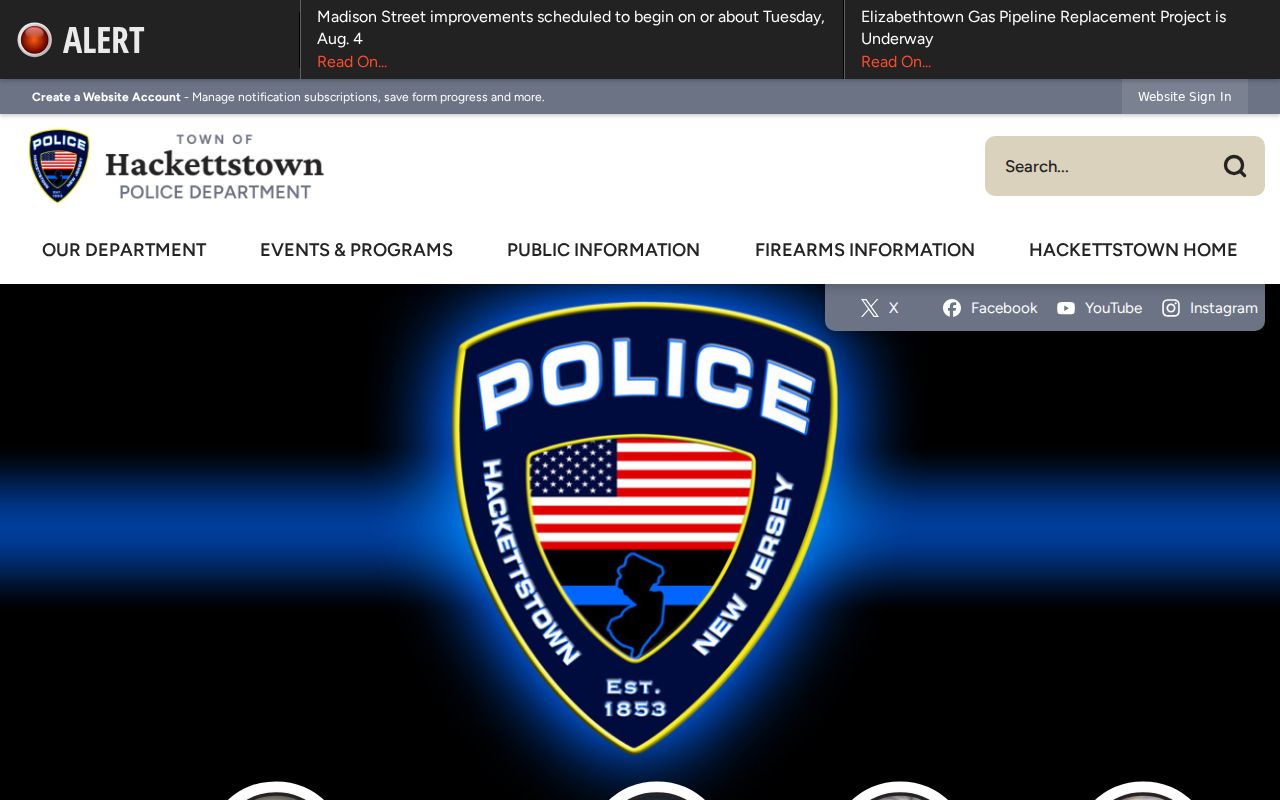 Hackettstown criminal history police department headquarters