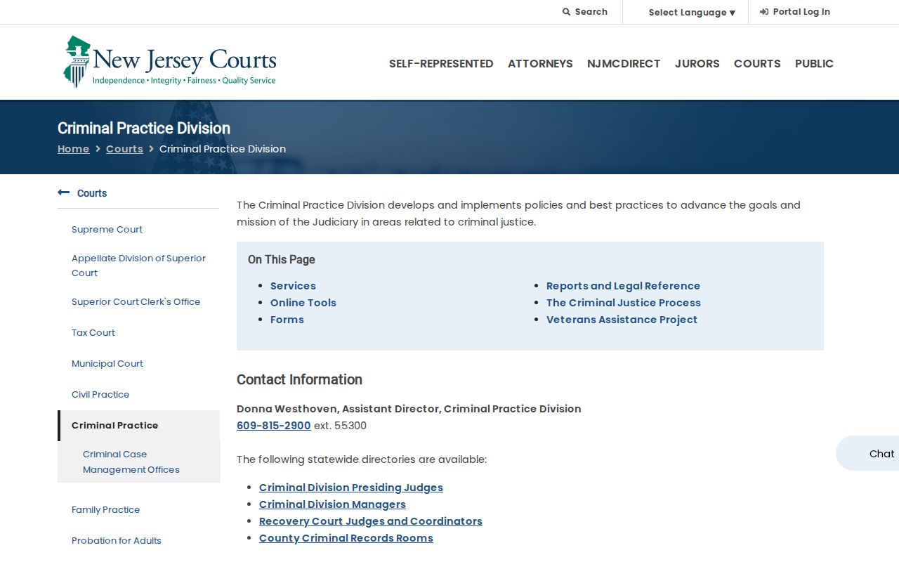 Warren County criminal court record access through New Jersey Courts